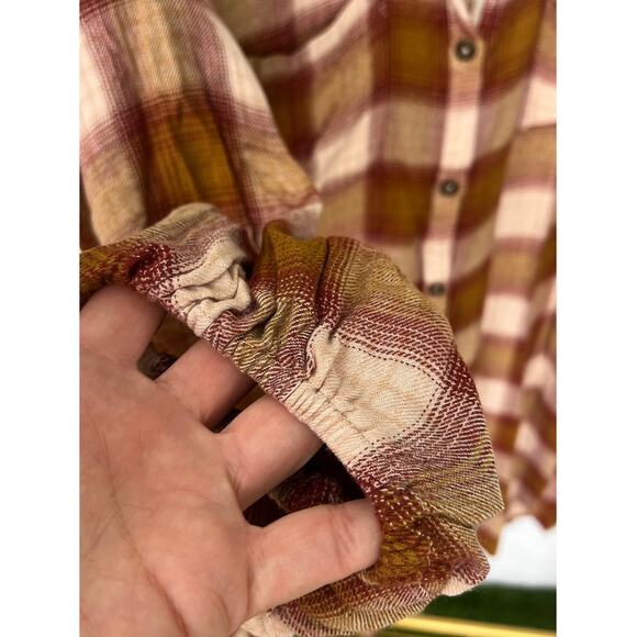 NWT Anthropologie Kyla Seo Shirt Dress Sz Small Embroidery Check Pattern - Picture 5 of 11